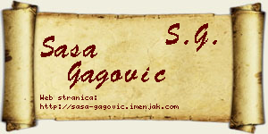 Saša Gagović vizit kartica